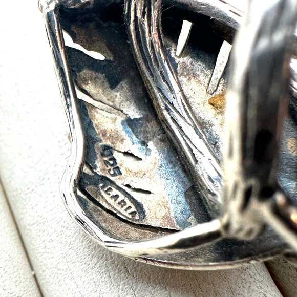 Ilaria Sterling Silver Leaf Ring Size 7 Unqiue Design 12 Grams - Picture 4 of 4